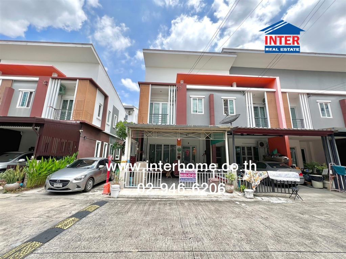 For SaleTownhomeNawamin, Ramindra : Townhome, 2 floors, 21.7 sq m, The Etheno Village, Hathairat, before Soi Hathairat 33/1, Hathairat Road, Ramindra Road, Suwinthawong Road, Khlong Sam Wa District, Bangkok.