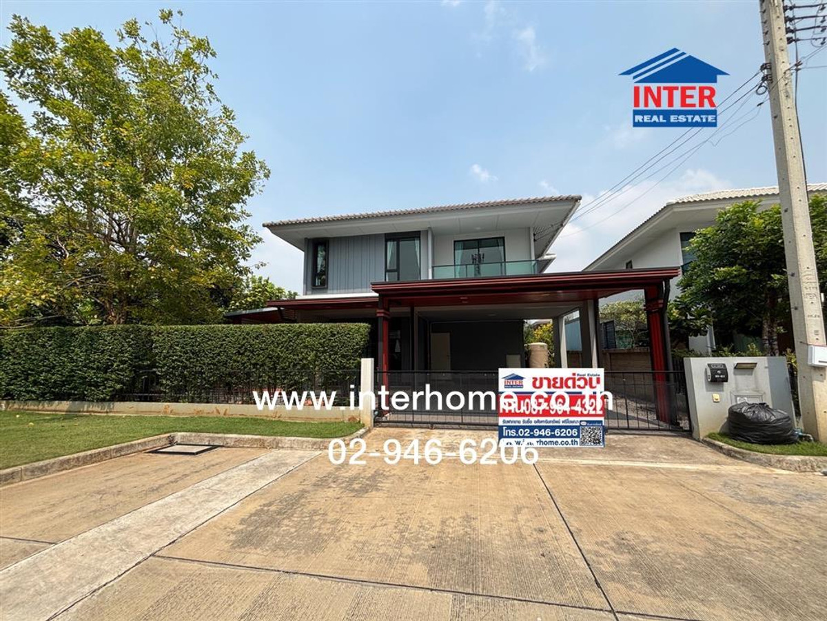 ขายบ้านปทุมธานี รังสิต ธรรมศาสตร์ : บ้านเดี่ยว 2 ชั้น 66 ตร.ว. หมู่บ้านคณาสิริรังสิต คลอง2 ซอยผู้ใหญ่กำนัน ถนนลำลูกกา ถนนซอยผู้ใหญ่บ้านกำนัน ลำลูกกา ปทุมธานี