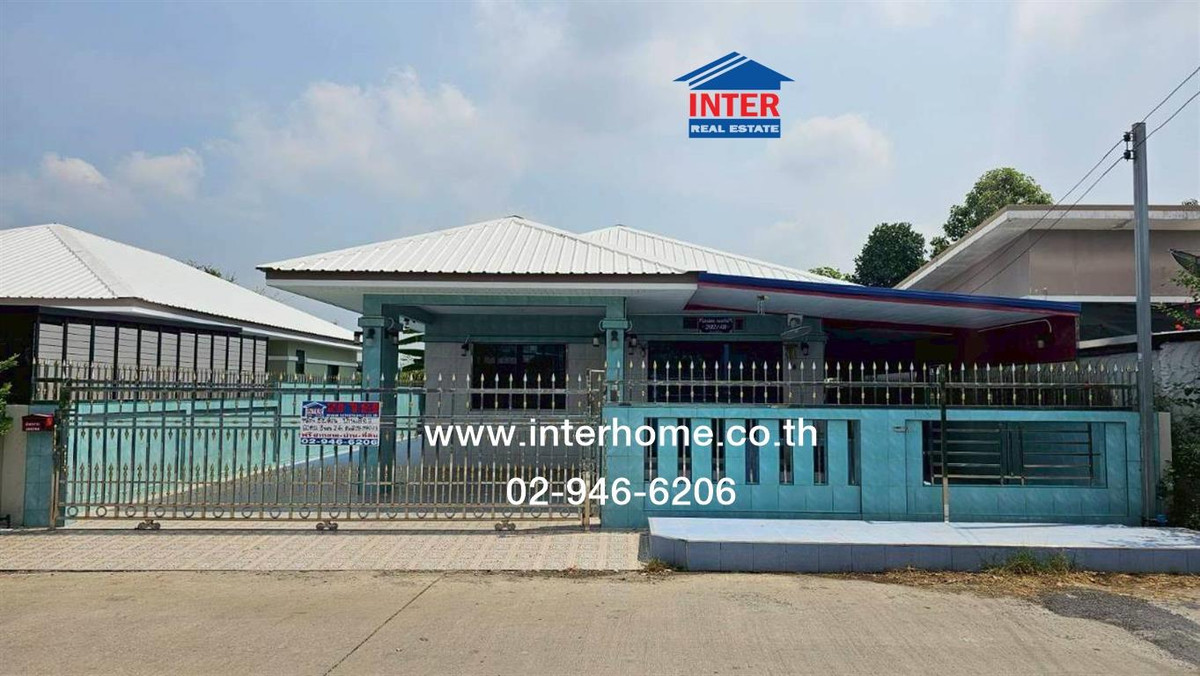 ขายบ้านปทุมธานี รังสิต ธรรมศาสตร์ : บ้านเดี่ยว 1 ชั้น 60 ตร.ว. บ้านเดี่ยว ใกล้ตลาดรถไฟ ถนนรังสิต- นครนายก ธัญบุรี ปทุมธานี