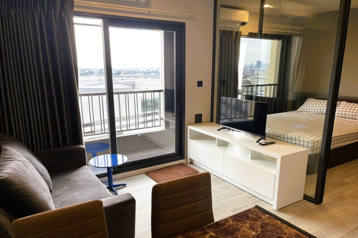 For SaleCondoRama3 (Riverside),Satupadit : 🔥 Sale with tenant !! River View, high floor 14++, East Facing, Good location !!🔥 Code C20260200032..........The Key Rama 3, 1 bedroom, 1 bathroom, furnished, Special Deal!!📣📣
