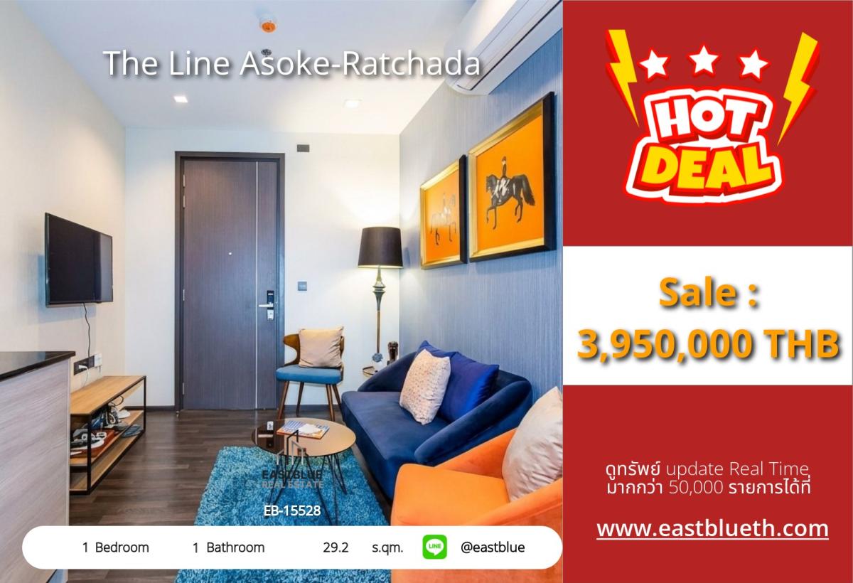 For SaleCondoBang kae, Phetkasem : 30/03/2026, Luxury condo The Line Asoke-Ratchada near MRT Rama 9
Only 3.95 million, spacious room 29.2 sqm with complete amenities! 0642748883