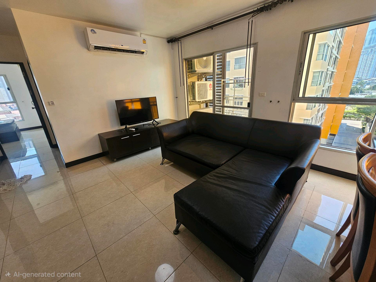 For RentCondoOnnut, Udomsuk : Buy new curtains for every room, beautiful room, cheap to rent, 2 bedrooms, 2 bathrooms, S&S Sukhumvit 101.