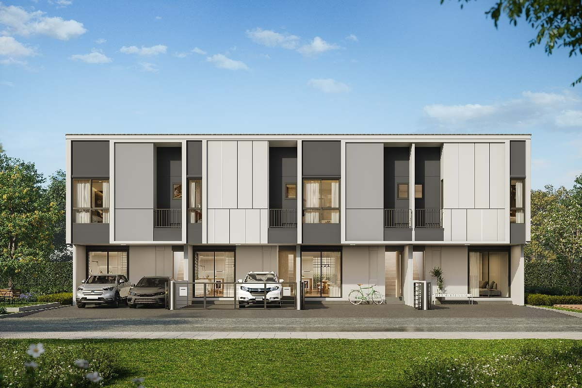 TownhomePathum Thani,Rangsit, Thammasat : Special type, north direction, only 3 houses with the most privacy!!!