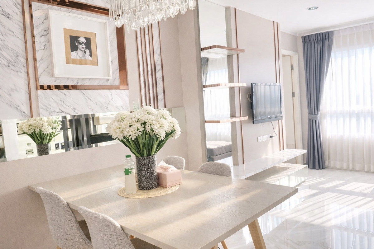 For RentCondoPattanakan, Srinakarin : For rent: Lumpini CondoTown Srinakarin – Hua Mak Station, specially decorated room, corner room, beautiful view.