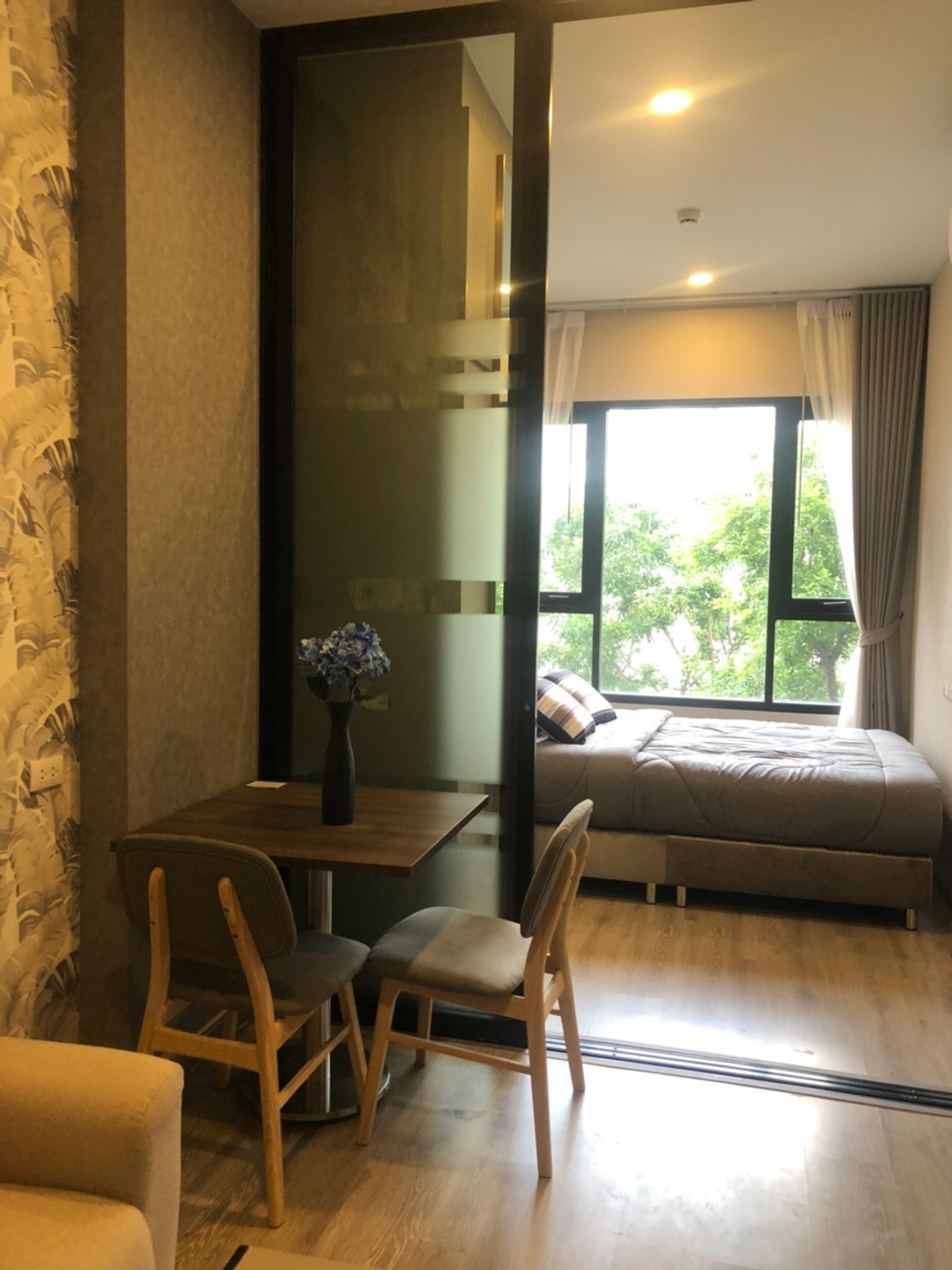 For RentCondoKasetsart, Ratchayothin : SVR-586 Condo for rent Knightsbridge Kaset Society. Knightsbridge Kaset-Society, size 27 sq m., 1 bedroom, Building C, 2nd floor, BTS Senanikom.
