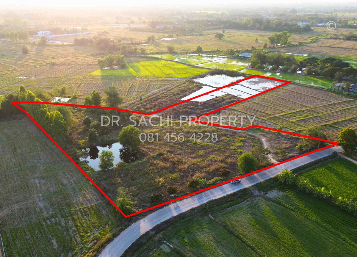 For SaleLandLamphun : Beautiful land for sale 13-0-19.3 rai near CPRAM Lamphun, near Lamphun city, only 10 minutes.