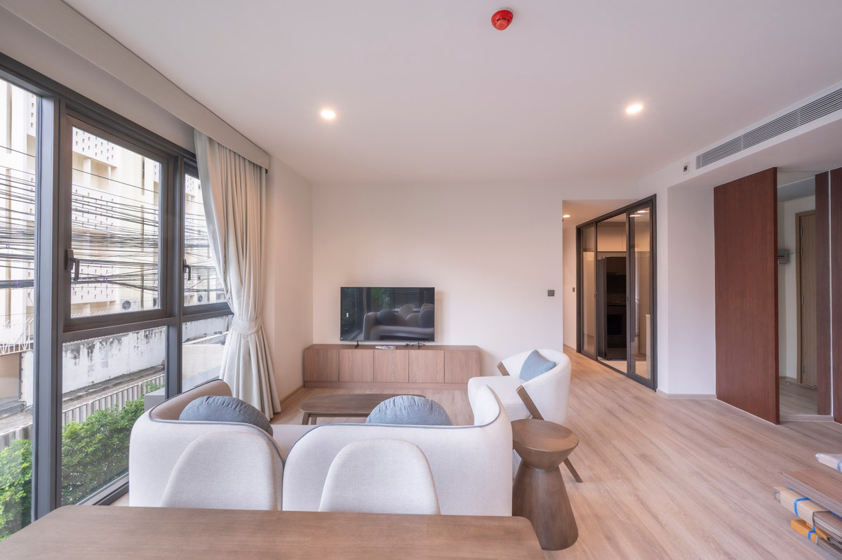 For SaleCondoRama9, Petchburi, RCA : 2 bedroom condo, ready to move in, in the heart of the research center | PYNN SOONVIJAI 🕊️ Pinn Research Center