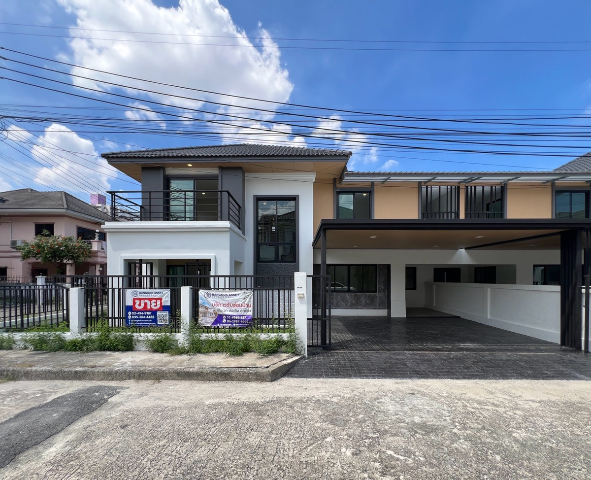 For SaleHouseChaengwatana, Muangthong : Phetwattana Project Along the Prapa Canal 
 Special price only 4.99 million baht per house 🎉🎉