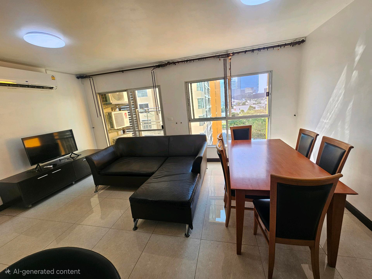 For RentCondoOnnut, Udomsuk : Buy new curtains for every room, beautiful room, cheap to rent, 2 bedrooms, 2 bathrooms, S&S Sukhumvit 101.