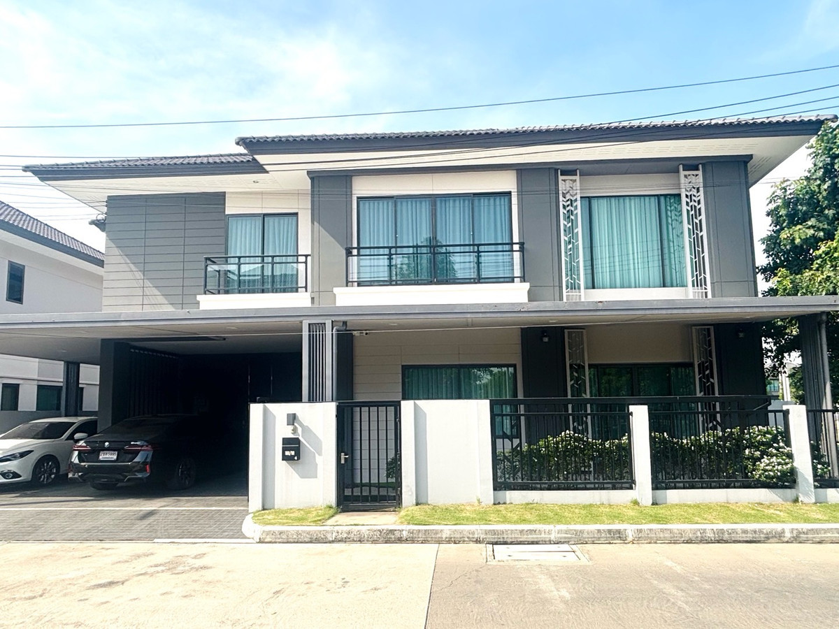 For SaleHouseRama5, Ratchapruek, Bangkruai : ✨ Single house for sale Chiwarom Village, Nakhon In, corner house, built-in throughout. Ready to move in 🛋️🖥️ LineOA : @ladysai