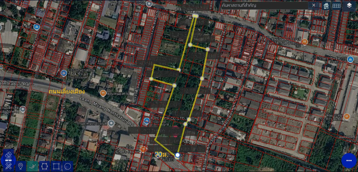 ขายที่ดินนนทบุรี บางใหญ่ บางบัวทอง : ขายที่ดินทำเลทองติดถนนเลี่ยงเมือง อ. เมือง จ. นนทบุรี 