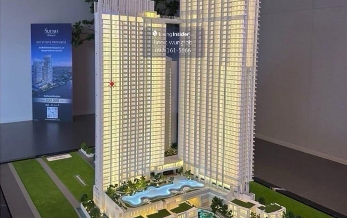 ขายคอนโดพระราม 8 สามเสน ราชวัตร : ขายดาวน์ วันเวลา วิวแม่น้ำ ตึก A 2 ห้องนอน 