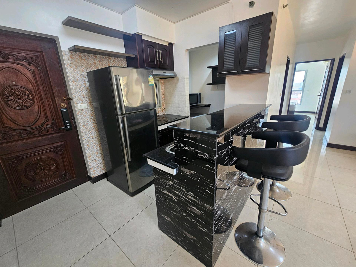 For RentCondoOnnut, Udomsuk : Buy new curtains for every room, beautiful room, cheap to rent, 2 bedrooms, 2 bathrooms, S&S Sukhumvit 101.