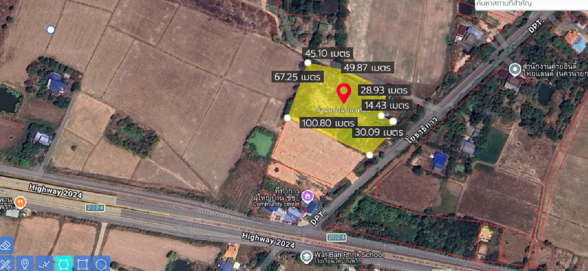 ขายที่ดินนครนายก : ที่ดินถมแล้ว 4 ไร่ 2 งาน บ้านพริก อ.บ้านนา-นครนายก ติดถนนสาธารณะ พร้อมปลูกบ้านได้ทันที