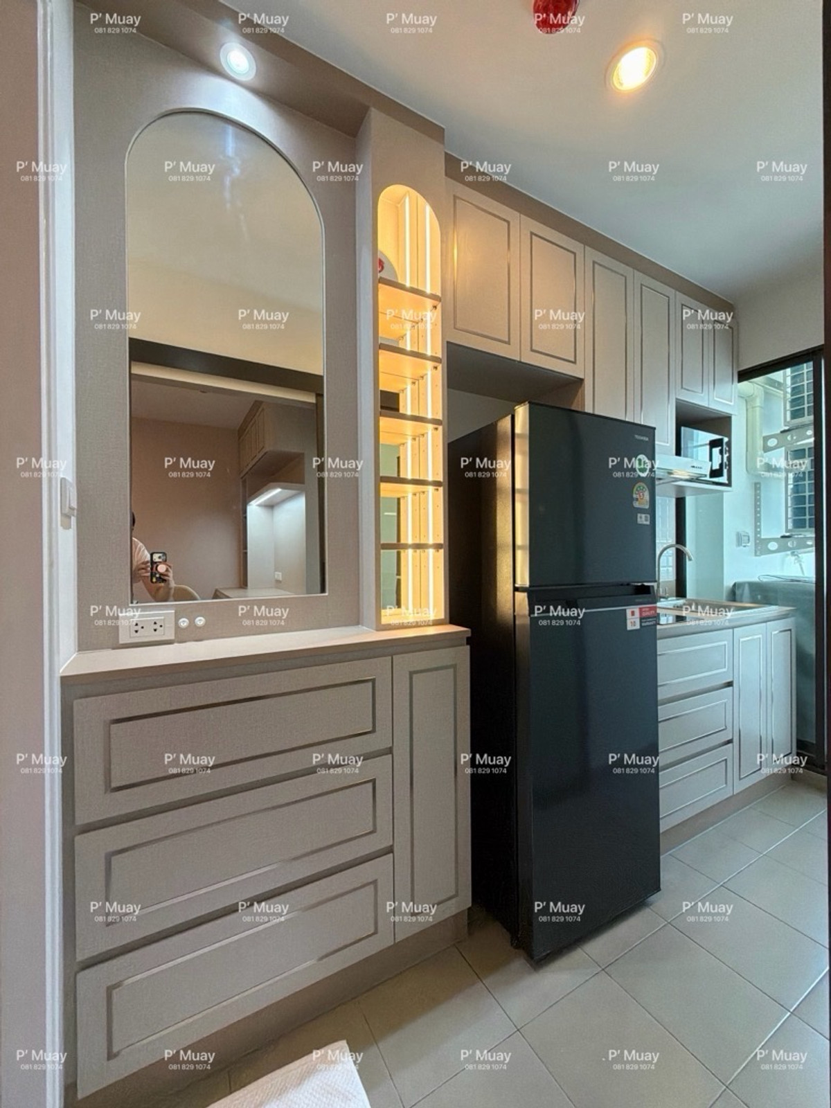 For RentCondoThaphra, Talat Phlu, Wutthakat : For rent, beautiful built-in room ✨ luxurious, next to the glam 🥣 electric stove + hood 🌪️ with Digital door lock 📱 🩷 rent 13,000 baht #Regent Home Wutthakat