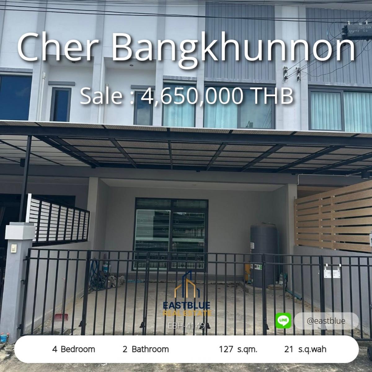 ขายทาวน์โฮมปิ่นเกล้า จรัญสนิทวงศ์ : 28/02/2026, บ้านสวยพร้อมอยู่ 4 นอน 2 น้ำ 127 ตร.ม. ราคาต่อรองได้ 
ใกล้ปิ่นเกล้า-ศิริราช เดินทางสะดวก ใจกลางบางขุนนนท์