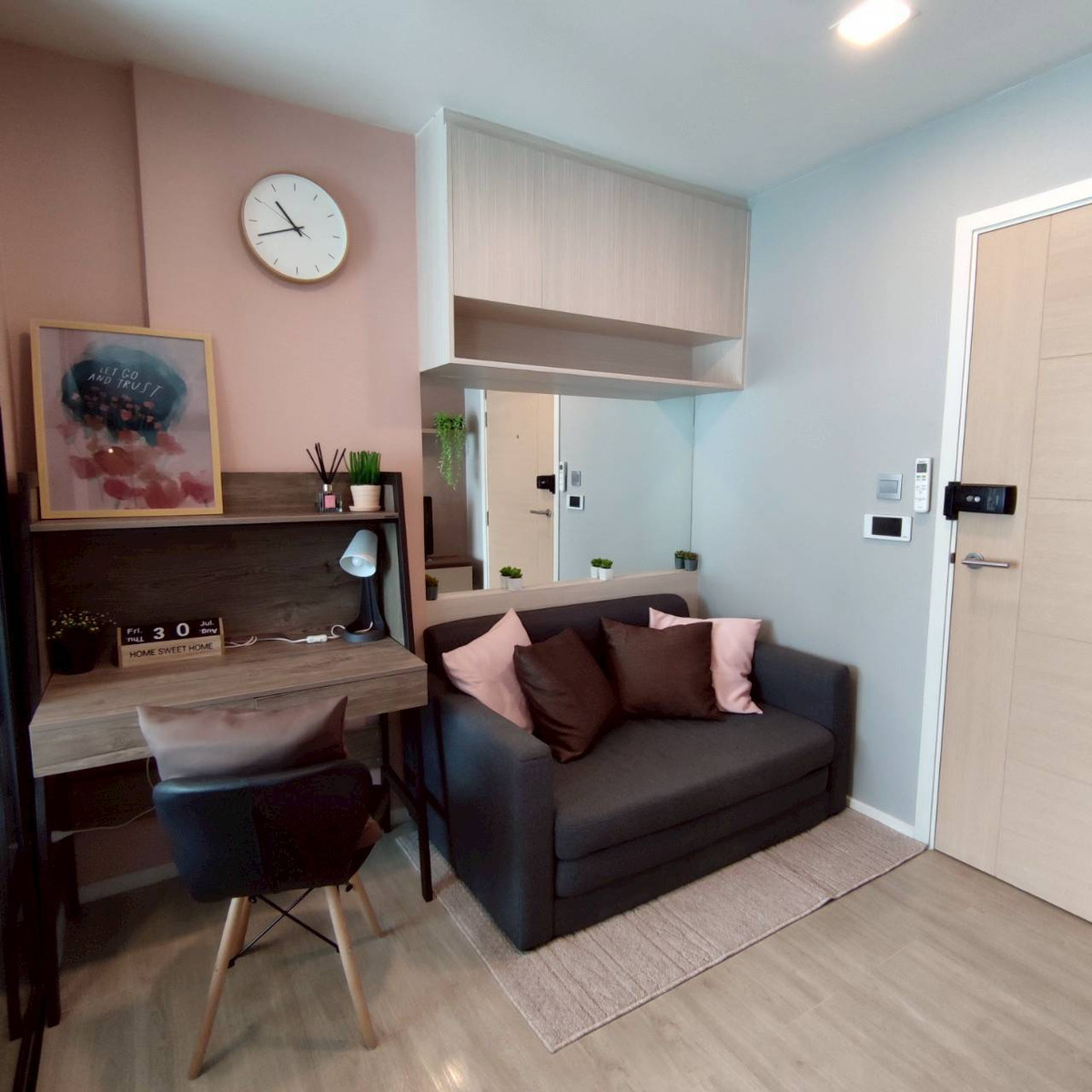 ให้เช่าคอนโดปทุมธานี รังสิต ธรรมศาสตร์ : 🏡 ให้เช่า Kave Condo 11,000฿💖  ✨ ตึก C ชั้น 8 ห้องมุม ✅️ พร้อมเข้าอยู่