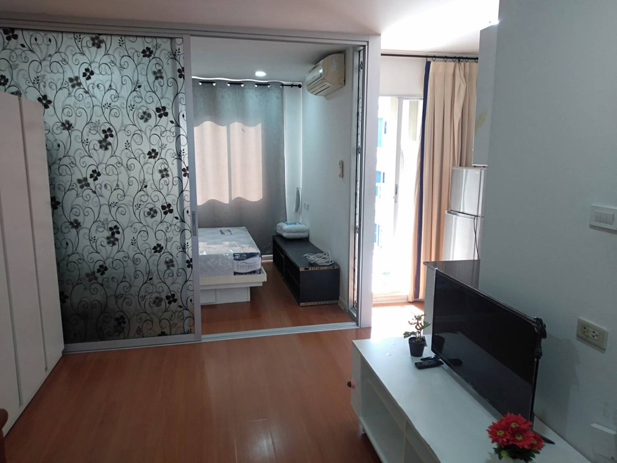 For RentCondoRamkhamhaeng, Hua Mak : hire!  Lumpini Bodindecha-Ram, size 28 sq m. B1, 5th floor, price 6,700 baht, furniture and electrical appliances.