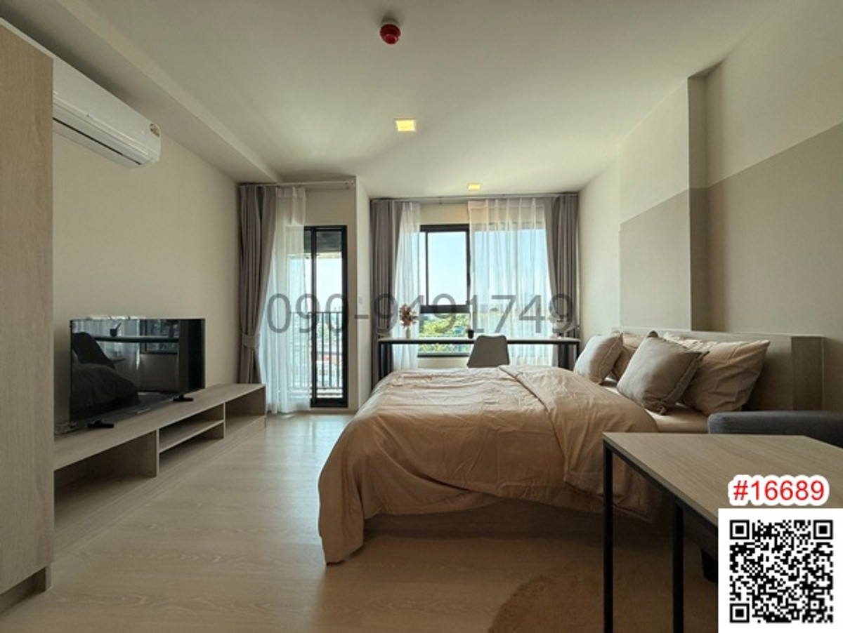 For RentCondoRamkhamhaeng, Hua Mak : For rent, D Condo Calm Ramkhamhaeng 40, 7th floor, near MRT Ramkhamhaeng 34.