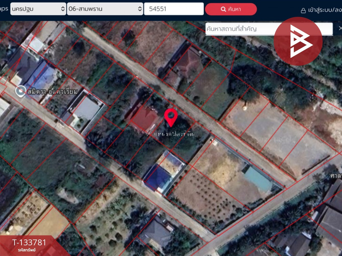 For SaleLandNakhon Pathom : Beautiful land for sale, area 100 square meters, Sam Phran, Nakhon Pathom, near Phetkasem Road.