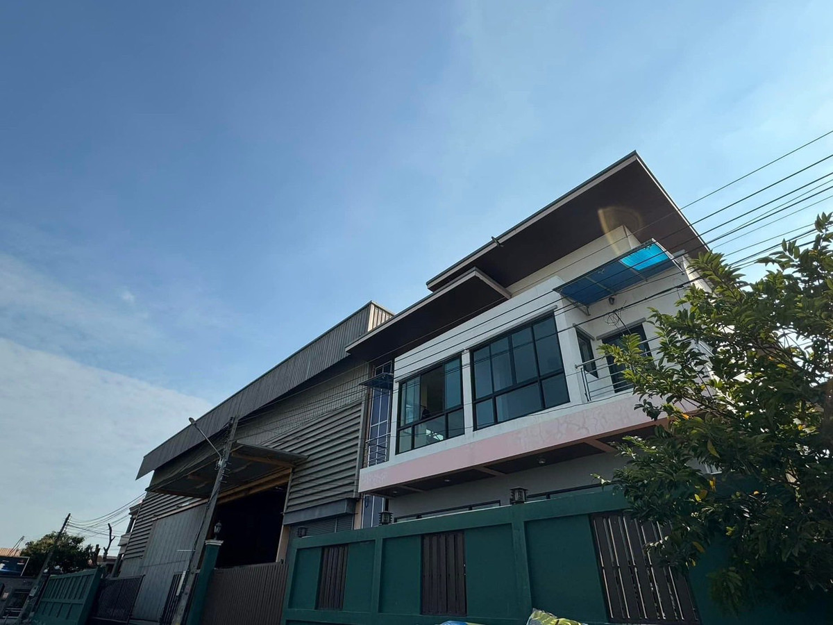 For RentWarehouseRama 2, Bang Khun Thian : For rent, warehouse with office, 2 floors, land 286.4 sq m, usable area 1,000 sq m, location Rama 2, Soi along Khlong Bang Chuet, pink layout.