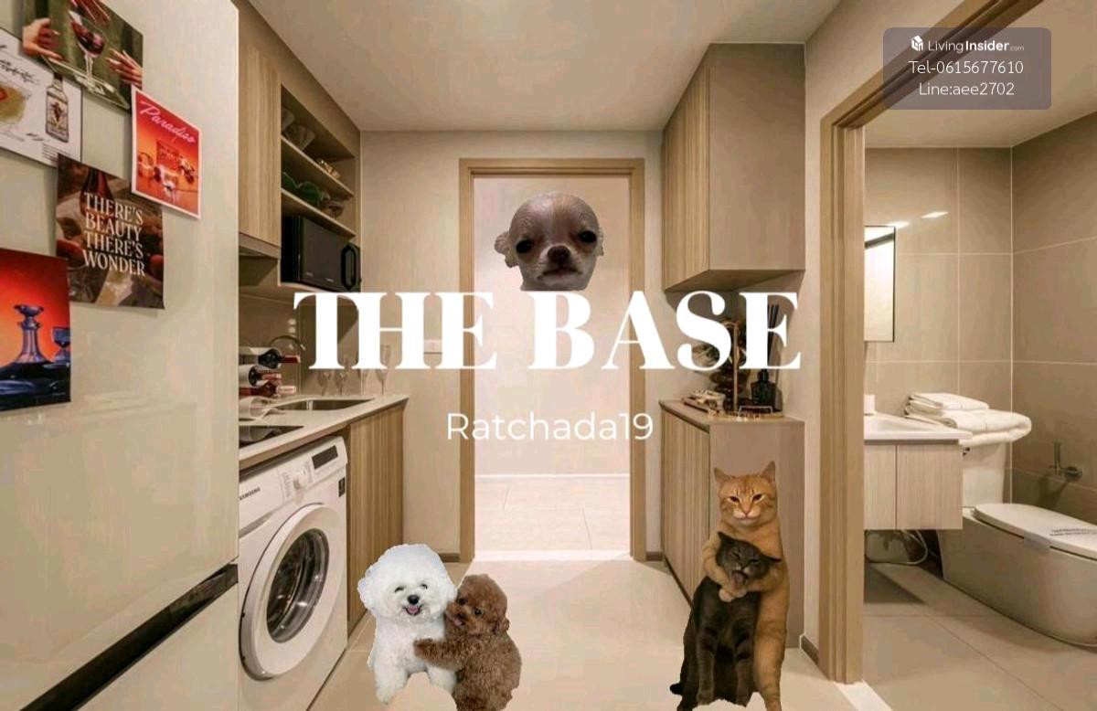For SaleCondoRatchadapisek, Huaikwang, Suttisan : THE BASE RATCHADA19: 🐶🐱 Condo that allows pets from Sansiri. Price starts at 2.2 million baht. Make an appointment to view the project, message Line:aee2702
