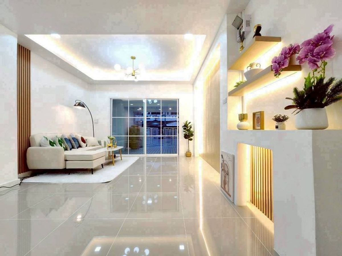 For SaleTownhomePathum Thani,Rangsit, Thammasat : 2-story townhouse for sale, Fah Rangsit Village, Rangsit Khlong 4, area 16 square meters, 2 bedrooms, Rangsit Nakhon Nayok Road, Bueng Yitho Subdistrict, Thanyaburi District, Pathum Thani.