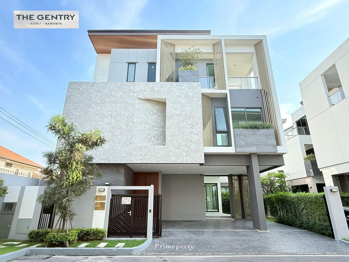 ขายบ้านนวมินทร์ รามอินทรา : The Gentry Kaset - Nawamin | บ้านเปล่า 3 ชั้น แปลงมุมหลังสุดท้าย (หลุดจอง)❗️