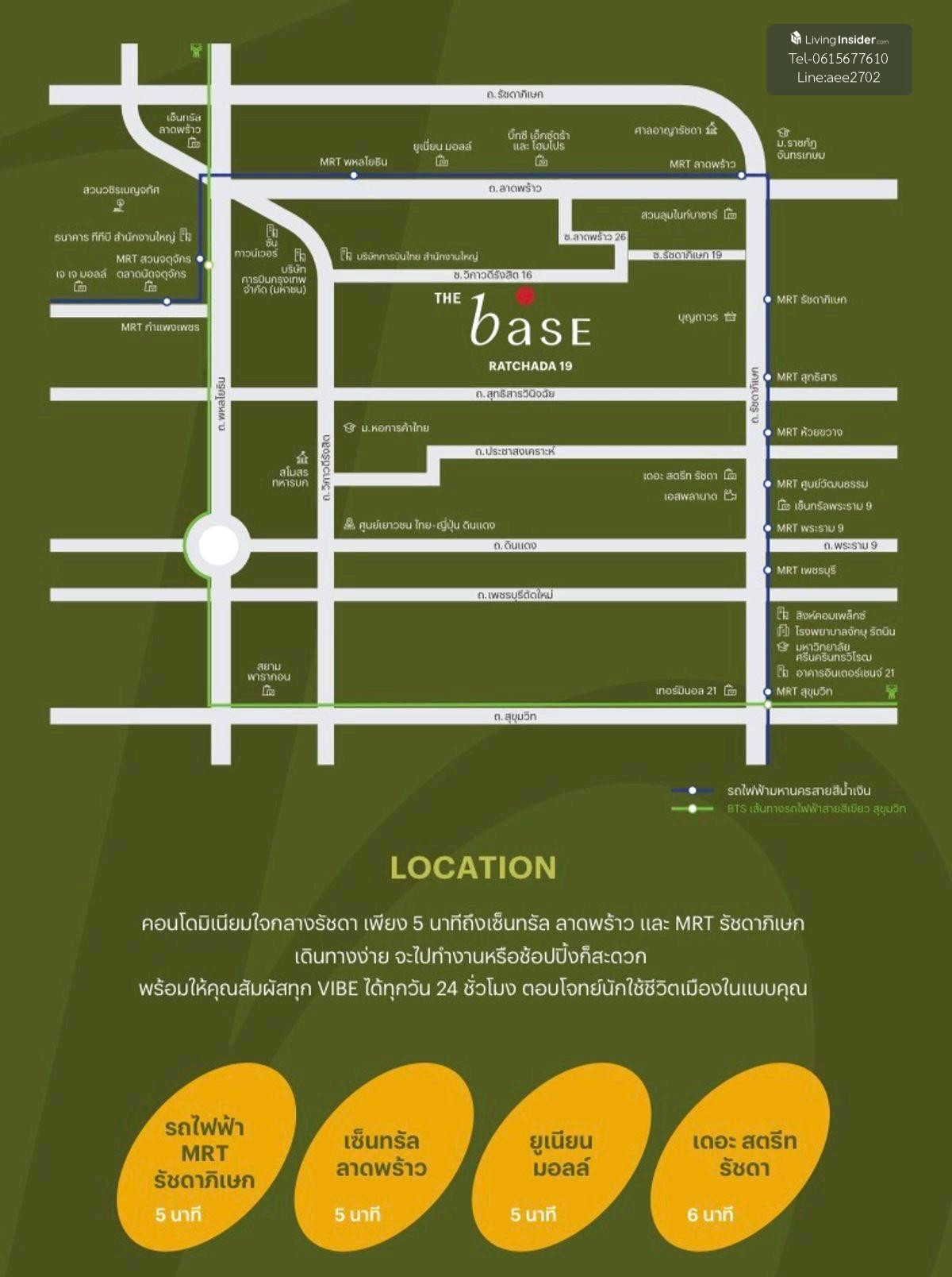 For SaleCondoRatchadapisek, Huaikwang, Suttisan : THE BASE RATCHADA19: 🐶🐱 Condo that allows pets from Sansiri. Price starts at 2.2 million baht. Make an appointment to view the project, message Line:aee2702