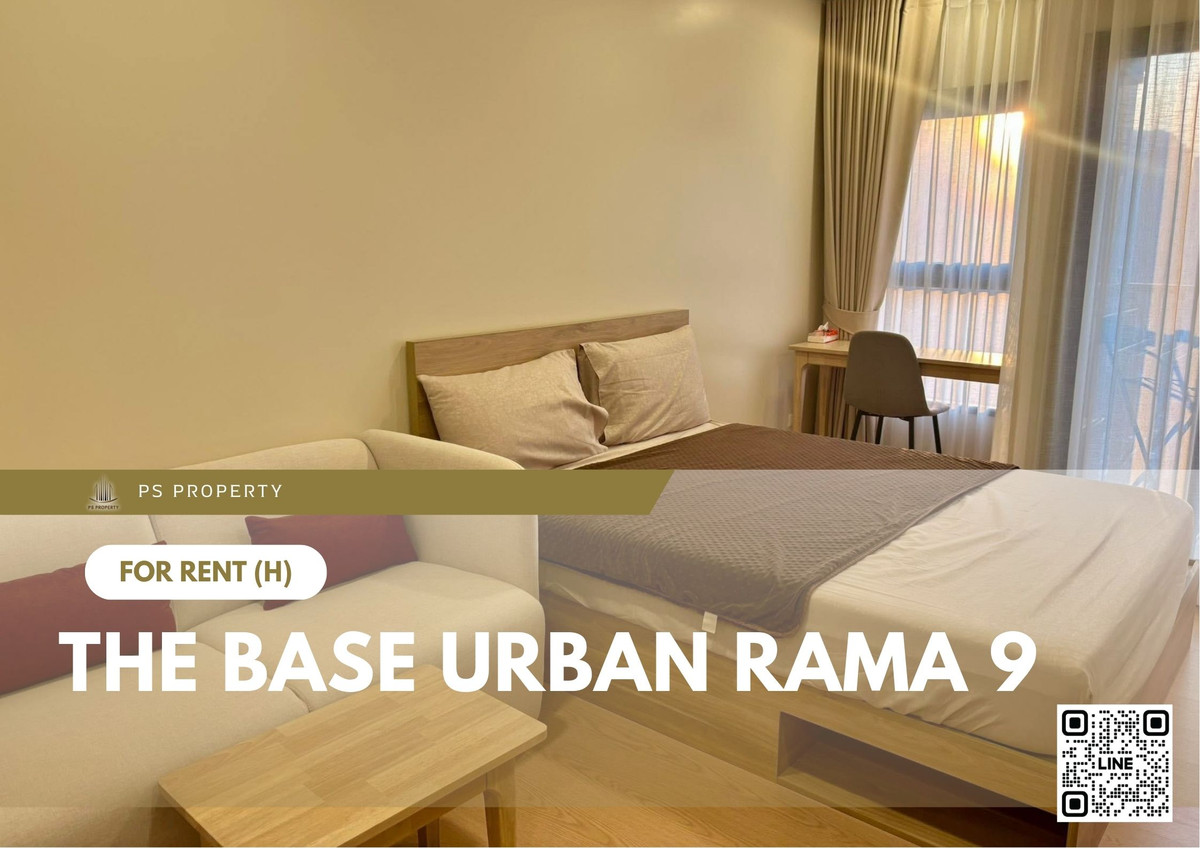 For RentCondoRama9, Petchburi, RCA : For Rent ✨ The Base Urban Rama 9 ✨ Fully furnished with appliances. Near MRT Rama 9.