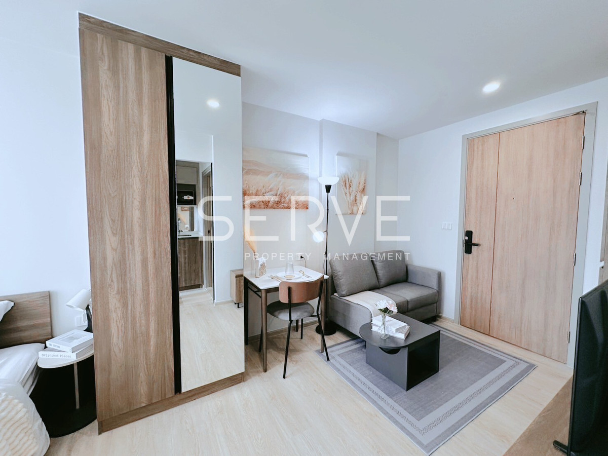 ให้เช่าคอนโดปทุมธานี รังสิต ธรรมศาสตร์ : 🔥8.3K🔥 - สตูดิโอ ห้องสวย เฟอร์ฯ ครบ กั้นโซนครั้ว กับคอนโดใหม่ ทำเลดี ติด BTS คูคต 100 ม. ที่ Nue Core Khu Khot Station / ให้เช่าคอนโด