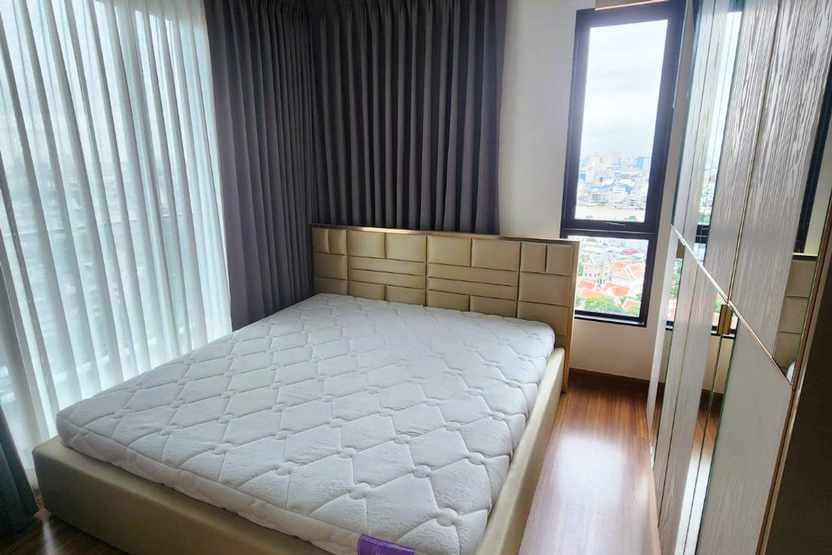 For RentCondoWongwianyai, Charoennakor : 🔥 For Rent !! high floor 20++, Good location, Closed kitchen !! 🔥 Code C20221206497.........Supalai Premier Charoen Nakhon, 2 bedroom, 2 bathroom, furnished, ready to move in📣📣
