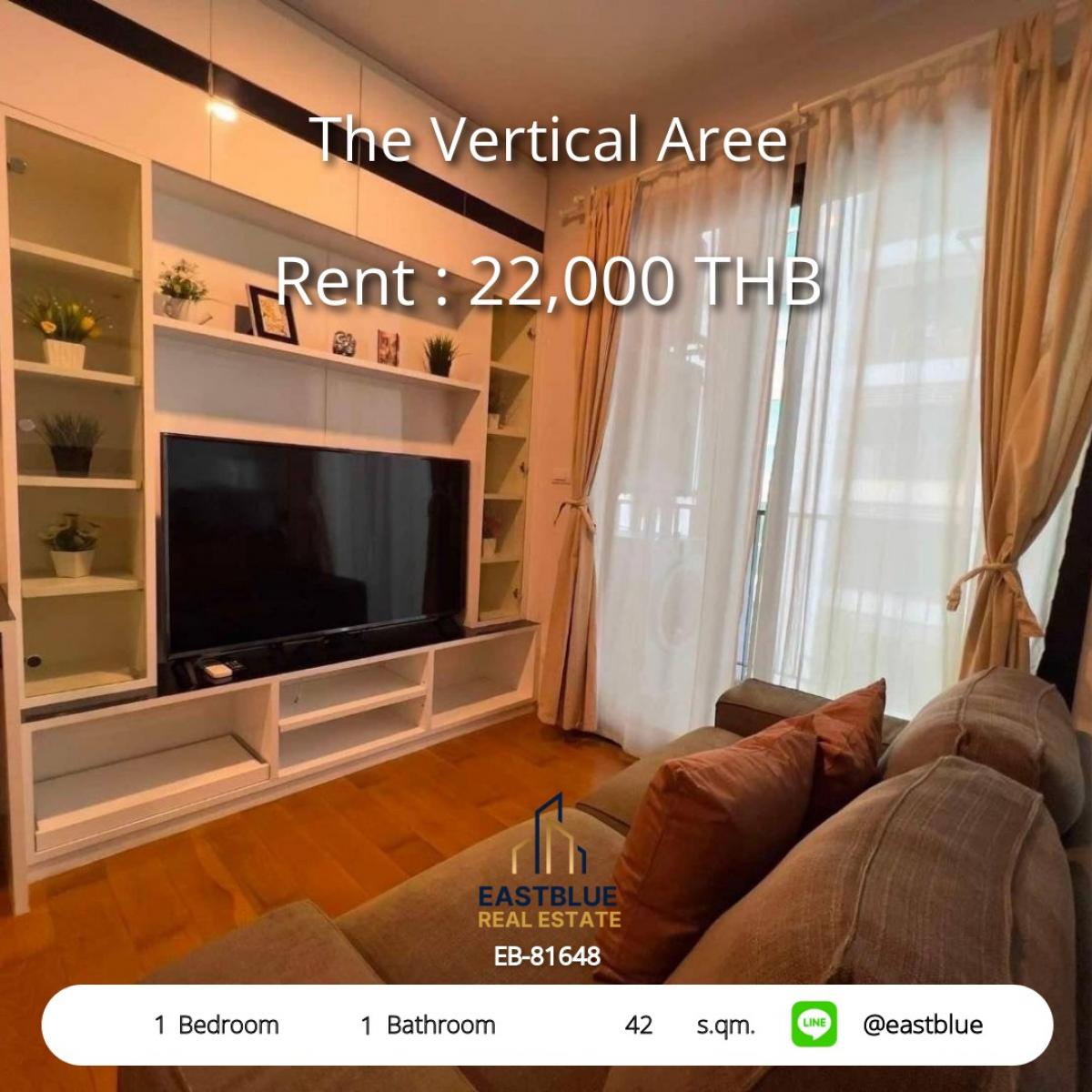 For RentCondoAri,Anusaowaree : Rent a condo The Vertical Ari 1 bedroom 42 sqm. near BTS Ari
Only 22,000 baht/month with swimming pool and fitness!