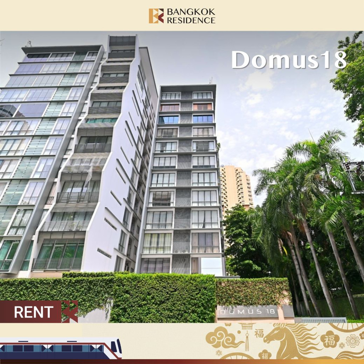 For RentCondoSukhumvit, Asoke, Thonglor :  Domus 18 💎Executive Luxury Living in Prime Asoke 