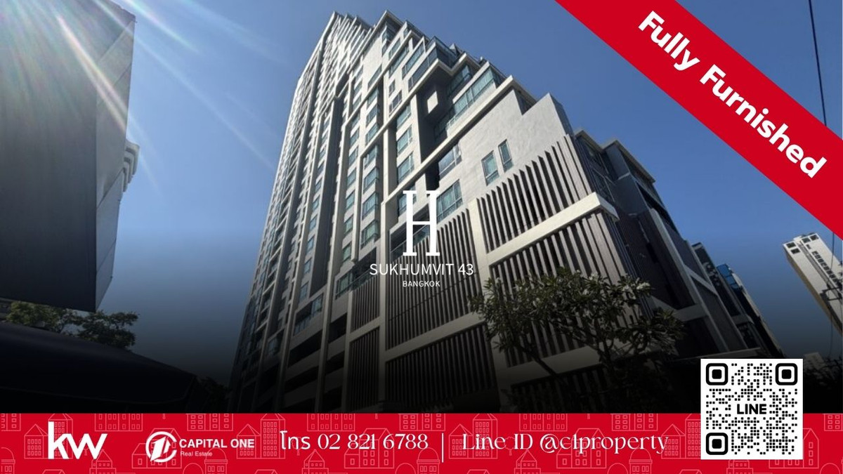 For RentCondoSukhumvit, Asoke, Thonglor : 🏙️ For rent: H Sukhumvit 43 (H Sukhumvit 43) ✨ Brand new renovated room! Wide area 70 sq m | Beautiful and luxurious, ready to move in In the heart of Phrom Phong 🛋️🔥