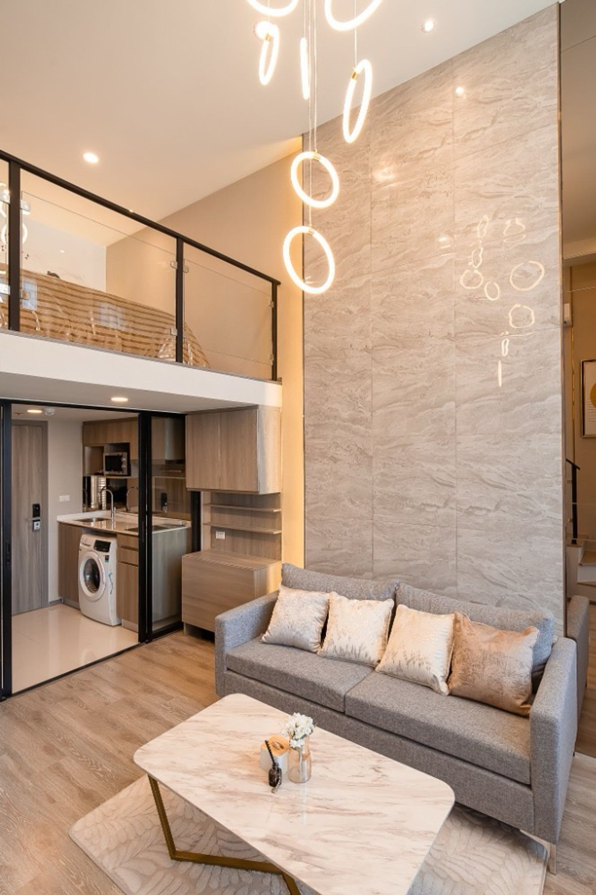 For RentCondoKasetsart, Ratchayothin : 🌟Room for rent: Duplex KnightsBridge Kaset Society - built-in, fully furnished.