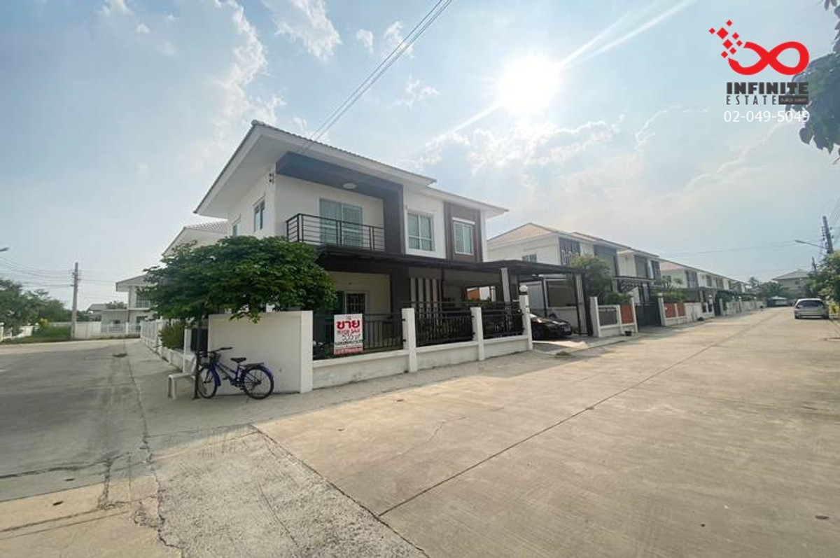 For SaleHouseRama5, Ratchapruek, Bangkruai : Single house for sale, Lanceo Crib Pinklao-Wongwaen, Som Kliang, Bang Kruai, Nonthaburi, 2 floors, 53 sq m, corner house.