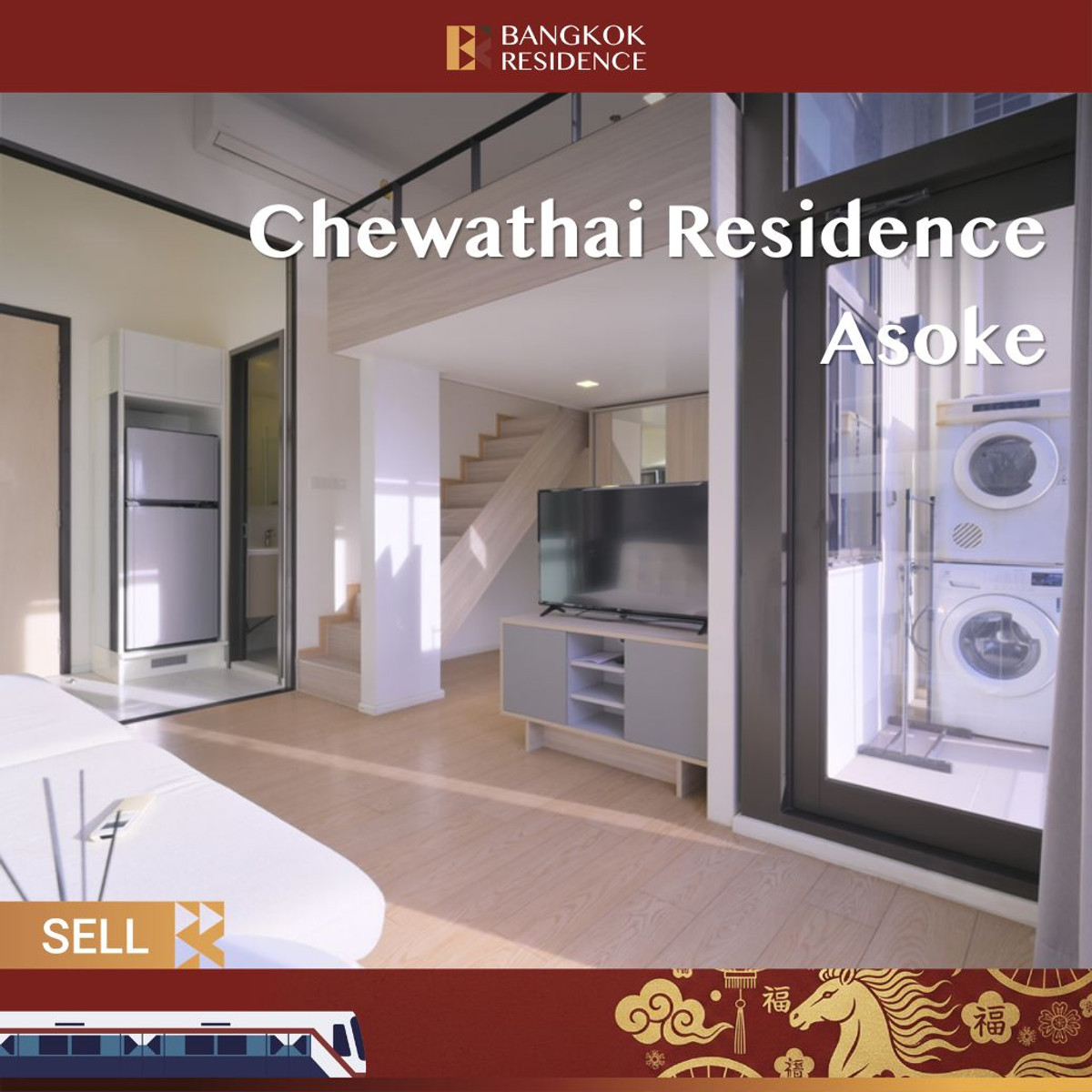 For SaleCondoRama9, Petchburi, RCA : ✨ Beautiful Clean Minimal Unit 🩶 at Chewathai Residence Asoke near Mrt Rama9