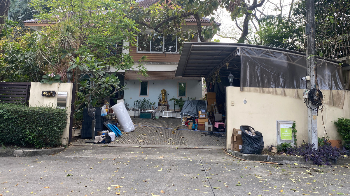 For SaleHouseRama5, Ratchapruek, Bangkruai : 95582 - Single house for sale, The Estana Rama 5 Village, near Rajapruek University.