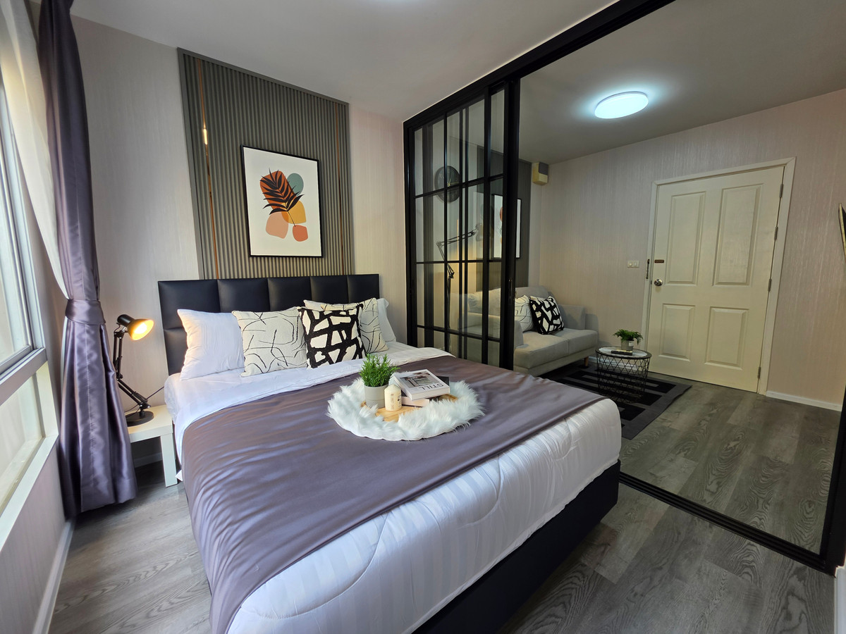 ขายคอนโดลาดพร้าว101 แฮปปี้แลนด์ : ขาย Plum Condo ลาดพร้าว101➡️ลุคแมนๆๆ มาคุยกัน✔️➿ ⏫ห้องมุม ✔️หัวเตียงไม่ติดใคร