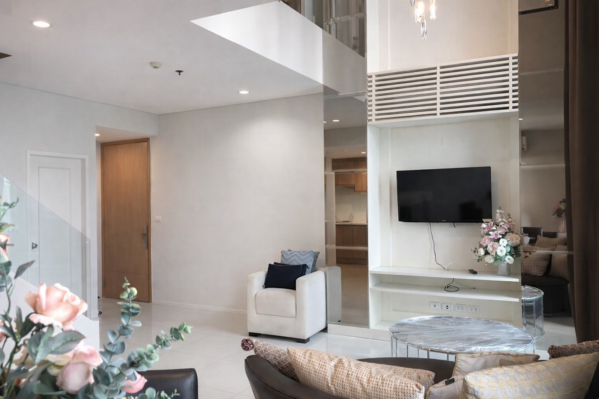 ให้เช่าคอนโดพระราม 9 เพชรบุรีตัดใหม่ RCA : ✨ ให้เช่า Villa Asoke – ห้องมุม  แต่งสวย โล่ง โปร่งมาก