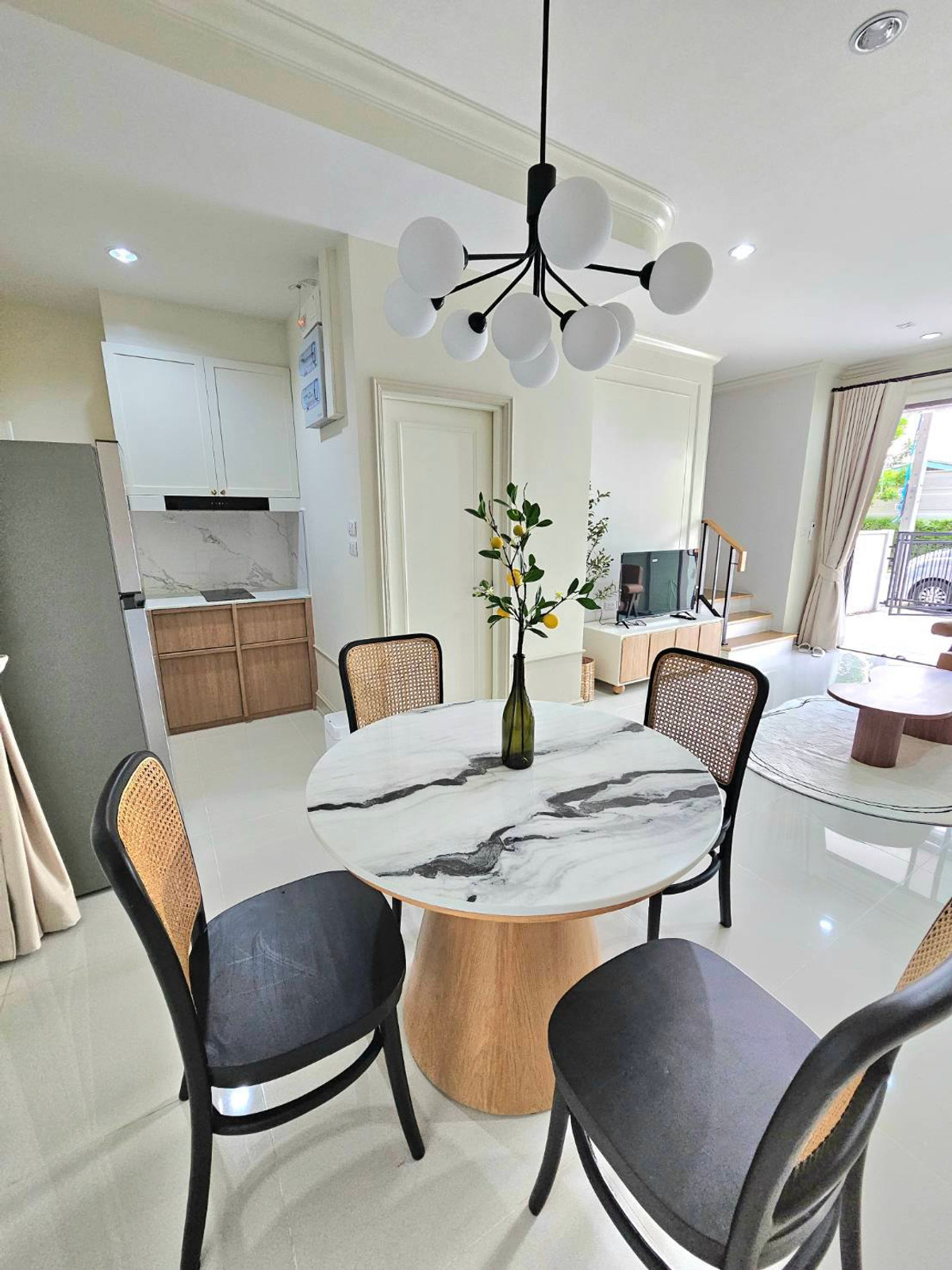 For RentTownhomeMin Buri, Romklao : 🔥 For rent, 3-story townhome, new house, near Central Rama 9 | Baan Klang Muang Rama 9 – Krungthep Kreetha | Good location, convenient travel, easy into the city. Near Suvarnabhumi Airport ✨