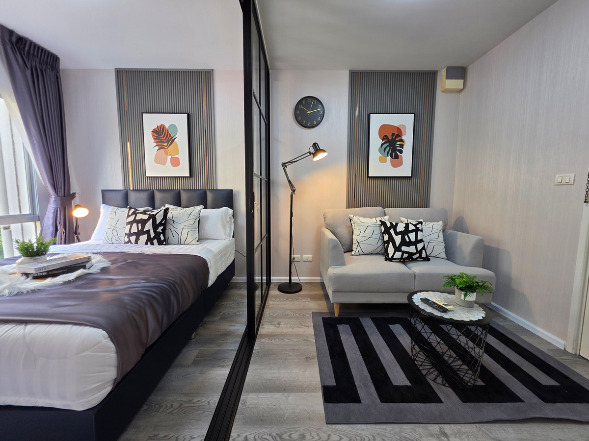 ขายคอนโดลาดพร้าว101 แฮปปี้แลนด์ : ขาย Plum Condo ลาดพร้าว101➡️ลุคแมนๆๆ มาคุยกัน✔️➿ ⏫ห้องมุม ✔️หัวเตียงไม่ติดใคร