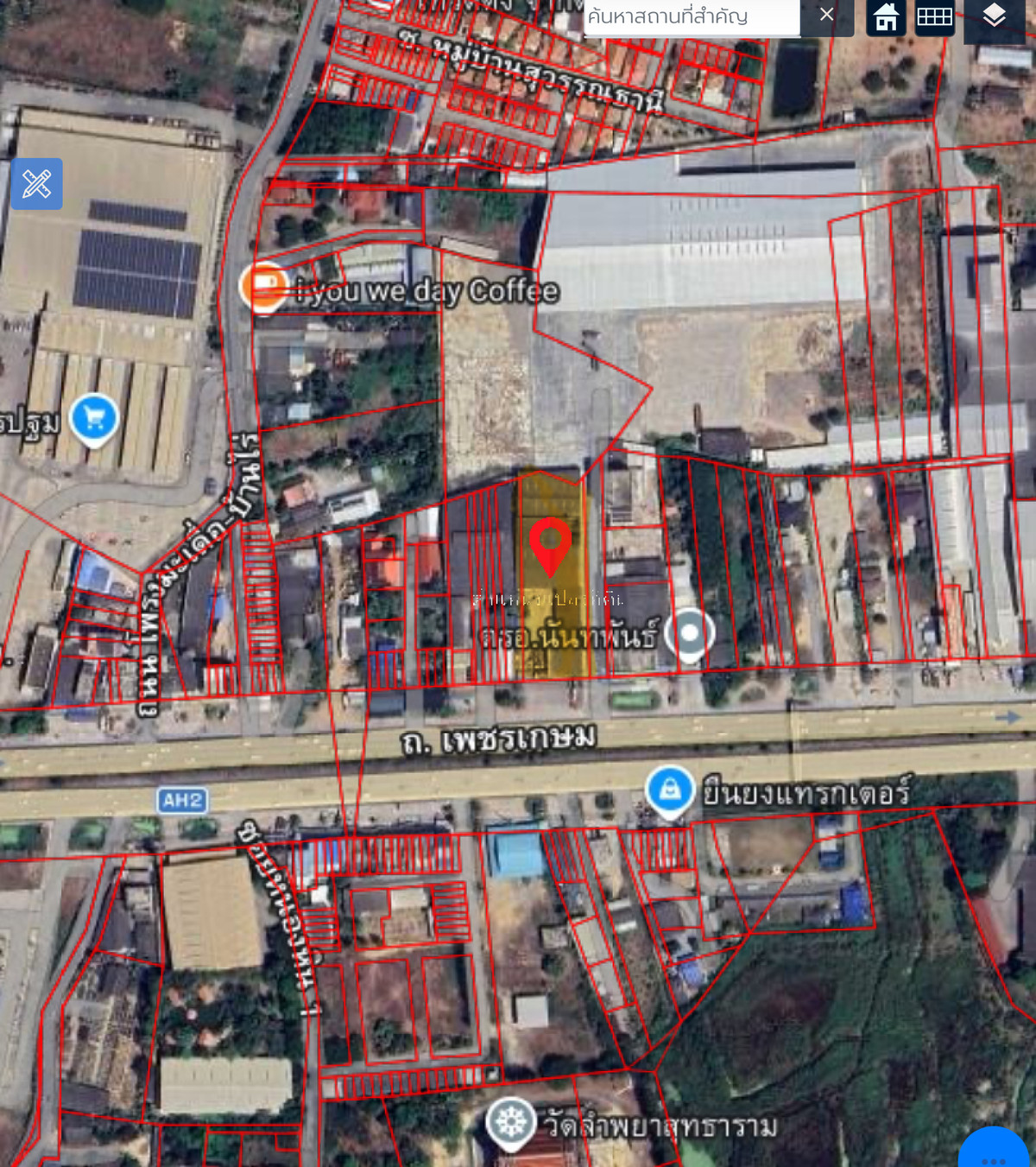 ขายที่ดินนครปฐม : 🔥 ขายที่ดินทำเลดี ติดถนนเพชรเกษม ตำบลลำพญา อำเภอเมืองนครปฐม  ใกล้แม็คโครเพียง 200 เมตร 🔥