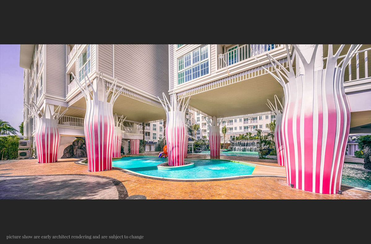 คอนโดพัทยา บางแสน ชลบุรี สัตหีบ : [ขาย/เช่า] คอนโดติดหาด The Grand Florida พัทยา  1 นอน 47 ตรม. แต่งครบ พร้อมอยู่/ลงทุนปล่อยเช่า