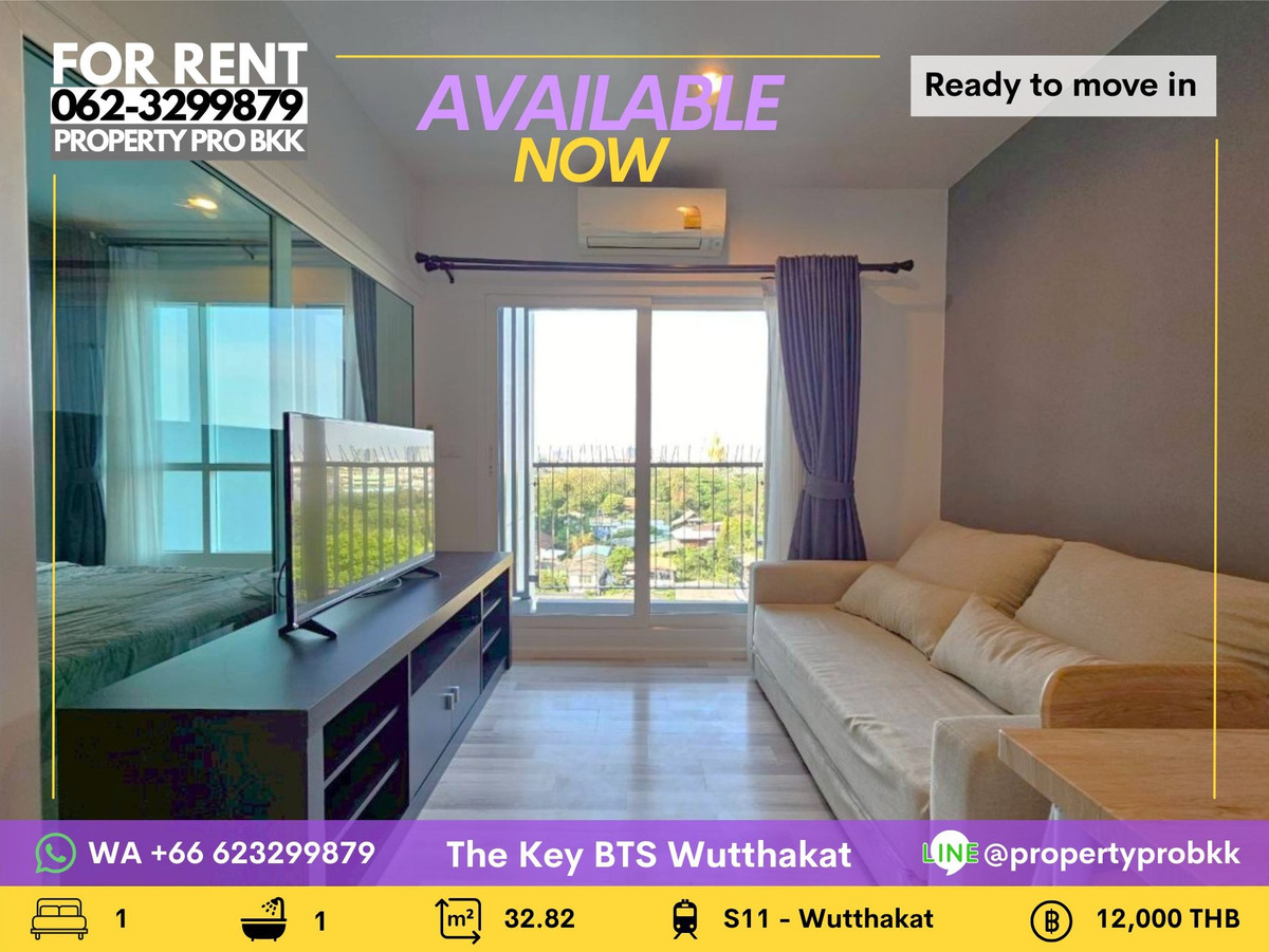 For RentCondoThaphra, Talat Phlu, Wutthakat : 🌟 Live Easy. Commute Smart. Stay Connected to the City. 🌟 For Rent: The Key BTS Wutthakat – 1 Bedroom | Only Minutes to BTS