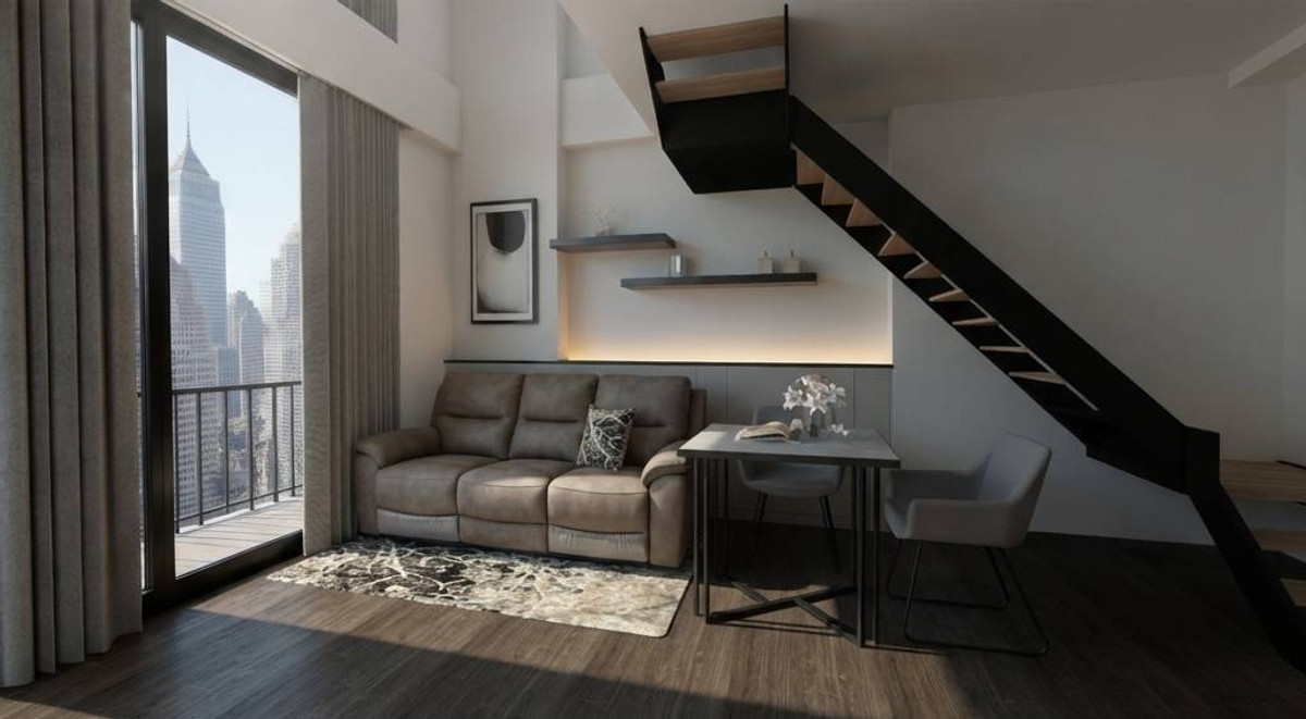 For RentCondoRama3 (Riverside),Satupadit : ✨ For rent! Brand new room, Duplex Condo Sapphire Rama 3,  (2 bedrooms, 2 bathrooms), view of the Chao Phraya River curve, only 35,000.-/month.