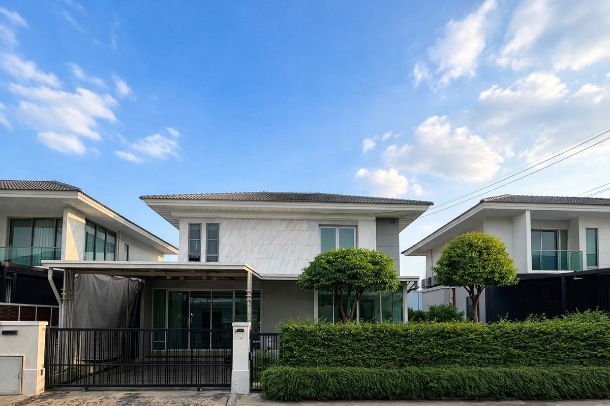 For SaleHousePattanakan, Srinakarin : Single house for sale Perfect Place Village Rama 9 - Krungthep Kreetha, Urgent.