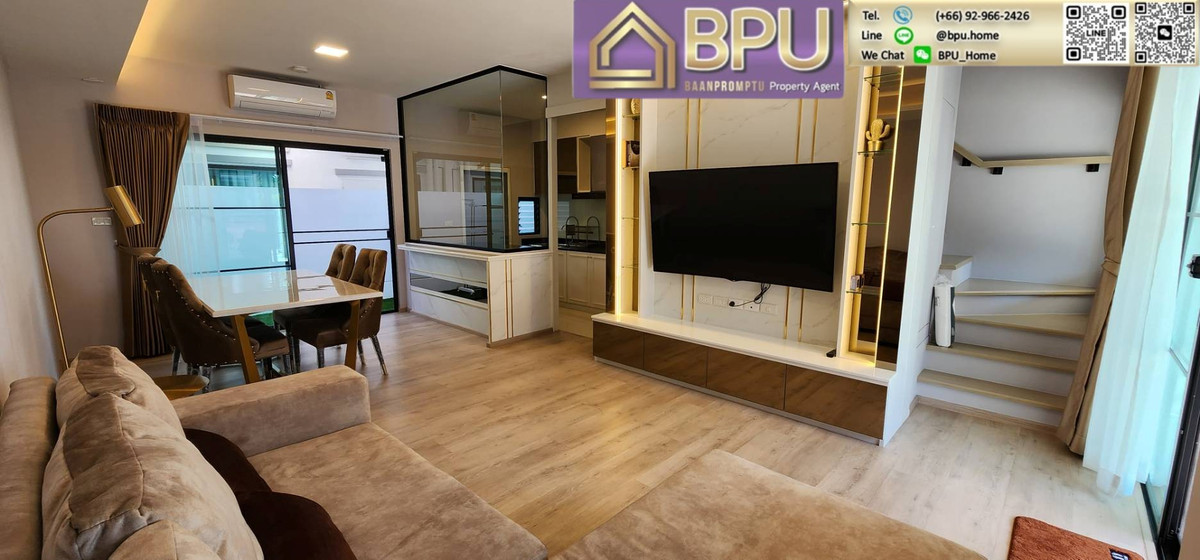 For RentTownhomeBangna, Bearing, Lasalle : ** 3 Bedrooms Beautiful Townhome for Rent ** Indy 5 Bangna km.7 Near Mega Bangna