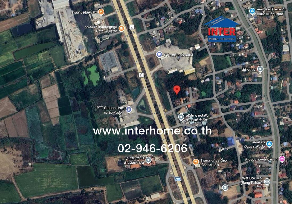 For SaleLandAyutthaya : Empty land 1 rai 153 sq m. Empty land already filled. Next to Asia Road, near Wat Kai, Ayutthaya, Asia Road, Bang Pahan, Phra Nakhon Si Ayutthaya.